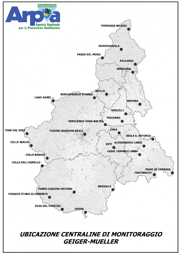 Rete Geiger-Mueller in Piemonte