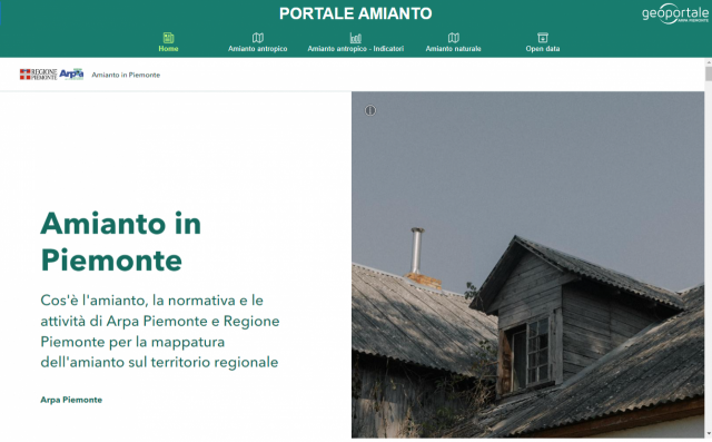 Home page portale amianto in Piemonte