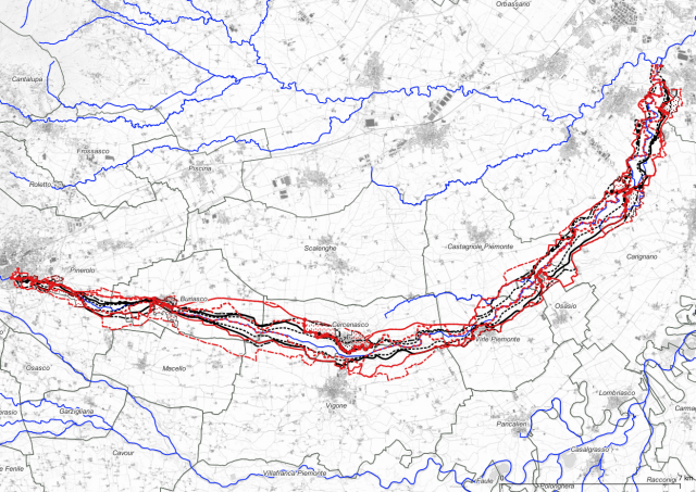 Figura 2. Fasce fluviali Torrente Lemina