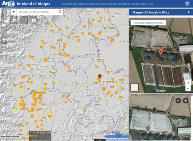 mappa impianti biogas