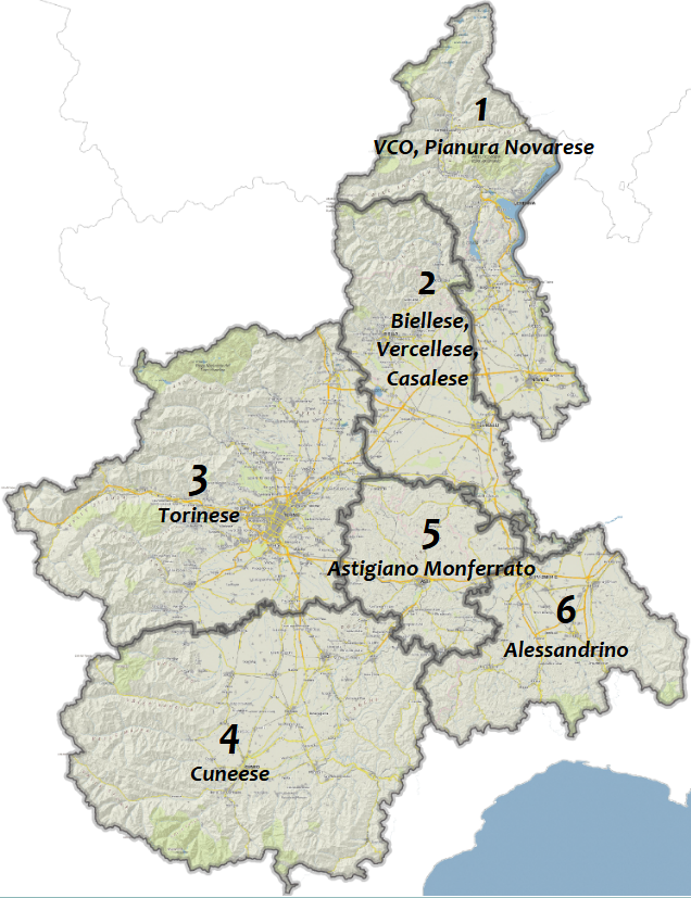 Ambiti Territoriali Ottimali (ATO) in Piemonte