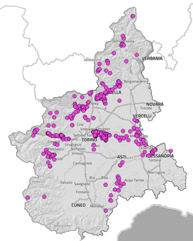 Mappa dei processi verificatisi durante l'evento del 15-17 aprile 2025.