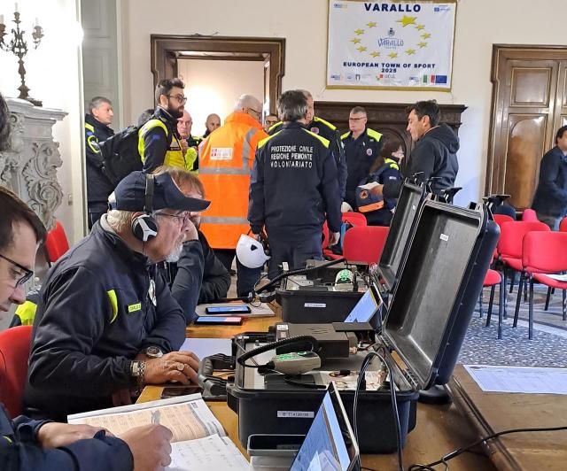 Sala Operativa insediata a Varallo (TO) in occasione dell’esercitazione