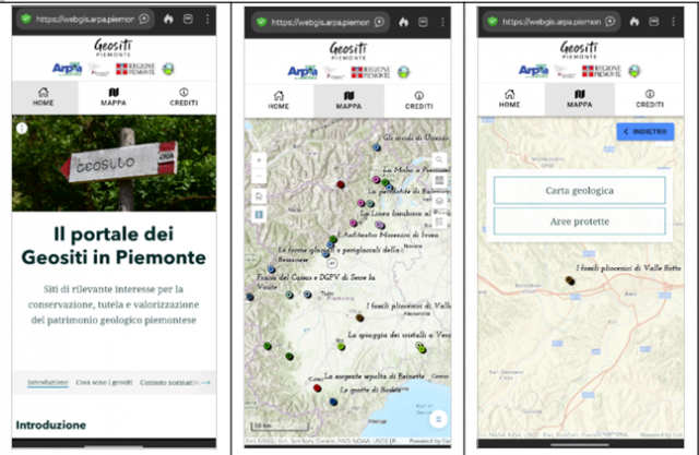 Figura 3. Il portale visualizzato in uno smartphone Android 